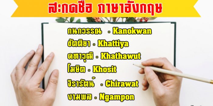 สะกดชื่อภาษาอังกฤษ