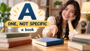 A ใช้นำหน้าคำนามนับได้เอกพจน์เมื่อกล่าวถึงหนึ่งสิ่งแบบไม่เฉพาะเจาะจง