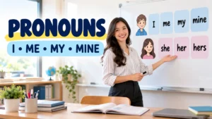 Pronoun ภาษาอังกฤษ แสดงตัวอย่าง I, me, my และ mine